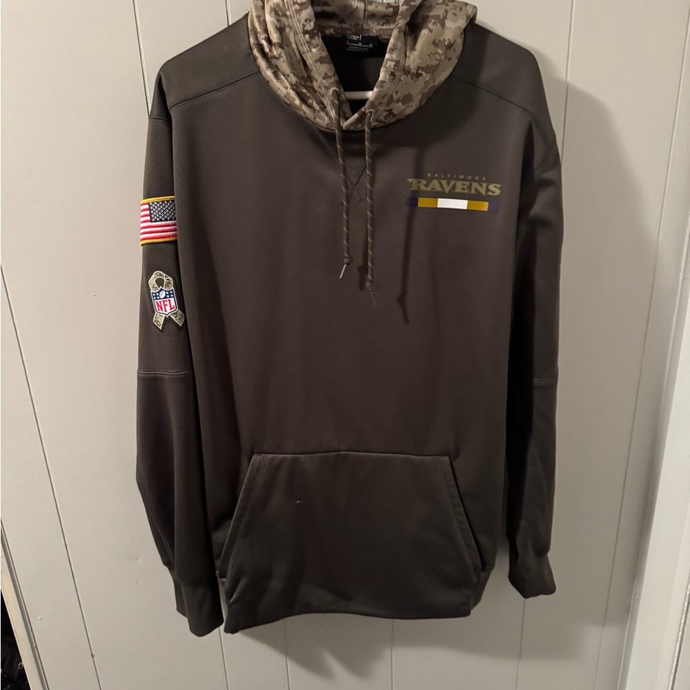 Nike Olive Ravens Hoodie Nike Dri-fit